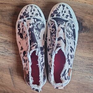 Blowfish Malibu Kids Animal Print Canvas Shoes, Size 1